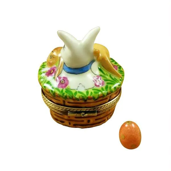 3 Rabbits in Basket Limoges Box by Rochard™
