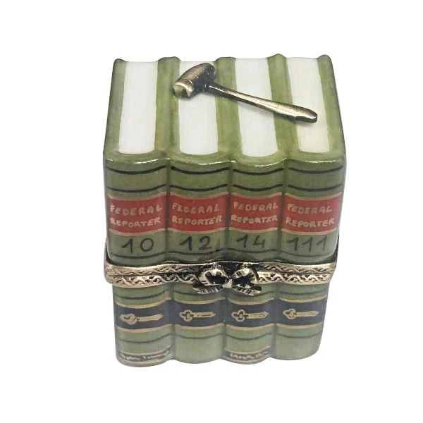 Law Books with Gavel Limoges Box by Rochard™