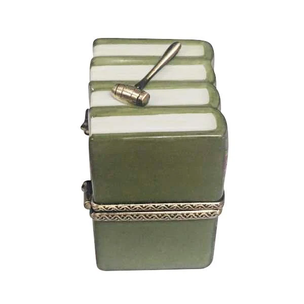 Law Books with Gavel Limoges Box by Rochard™