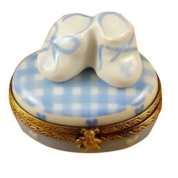 Oval - It'S A Boy with Shoes Limoges Box by Rochard™