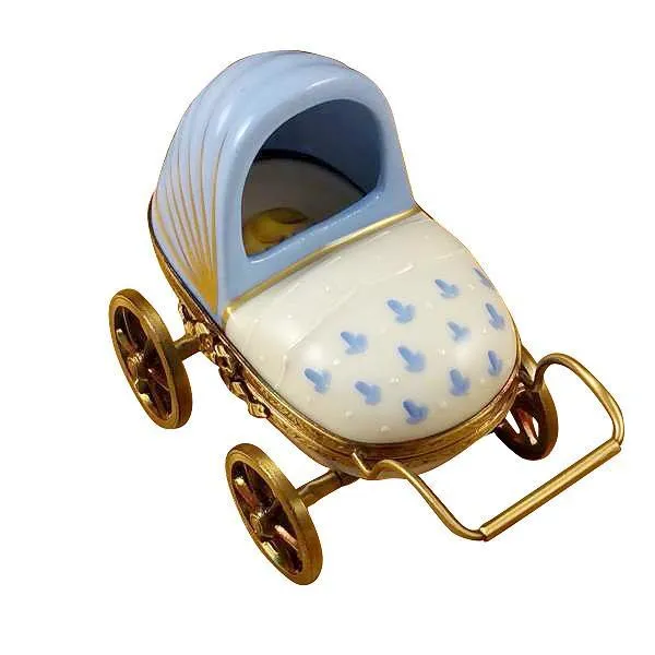 Blue Baby Carriage Limoges Box by Rochard™