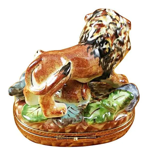 Lion With Baby Limoges Box by Rochard™