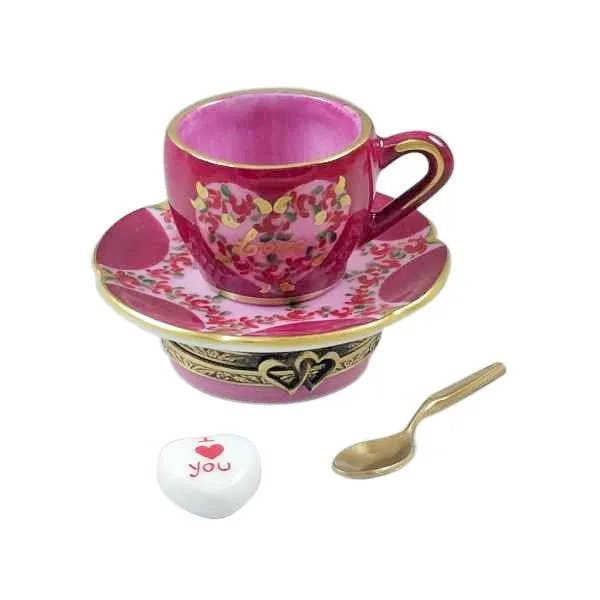 Valentine Love Tea Cup Limoges Box by Rochard™