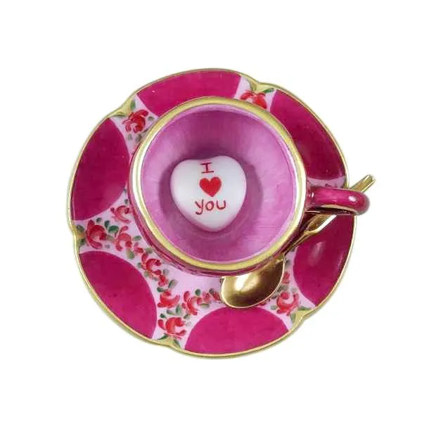 Valentine Love Tea Cup Limoges Box by Rochard™