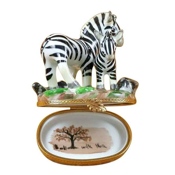 Zebra with Baby Limoges Box by Rochard™