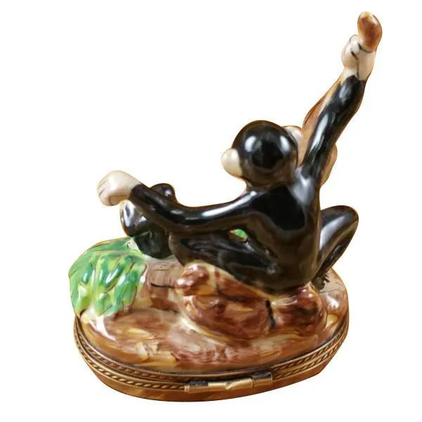 Black Monkey With Chimp Limoges Box by Rochard™