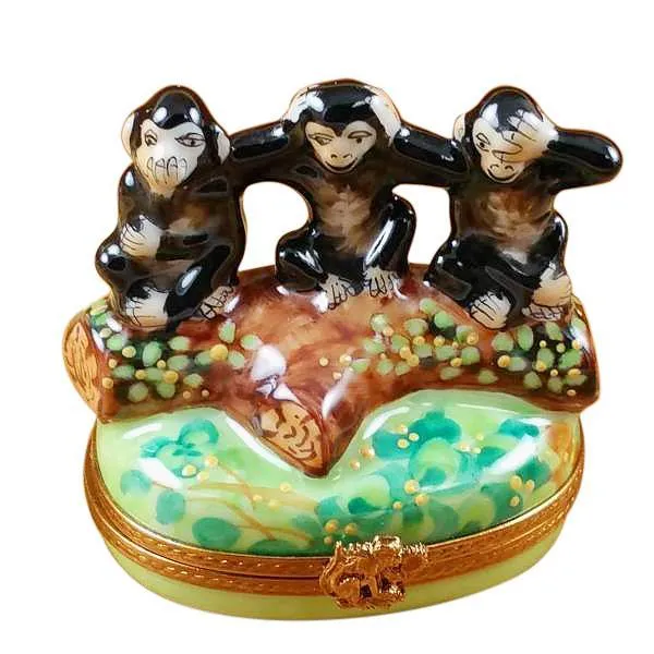 Three Monkeys Limoges Box by Rochard™