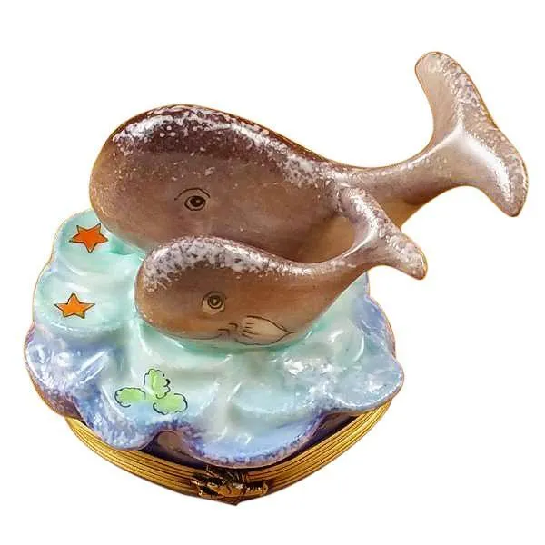 Whale With Baby Limoges Box by Rochard™