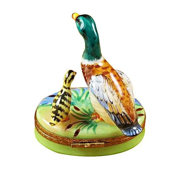 Duck With Baby Limoges Box by Rochard™