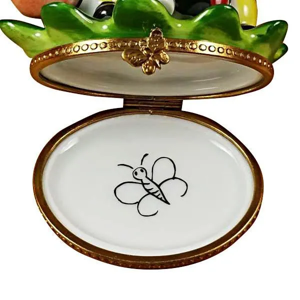 Caterpillar On Leaf Limoges Box by Rochard™