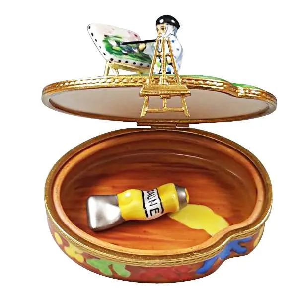 Monet Palette with Artist and Paint Limoges Box by Rochard™