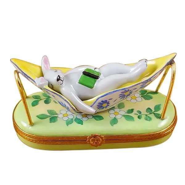 Rabbit In Hammock Limoges Box by Rochard™