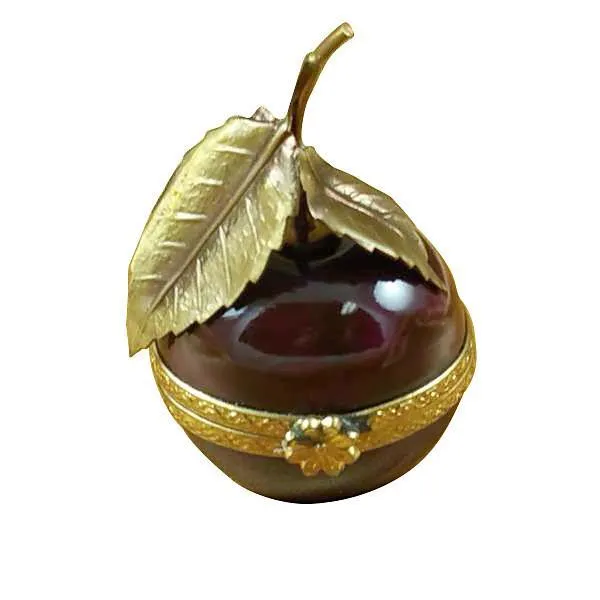 Cherry with Brass Stem Limoges Box by Rochard™