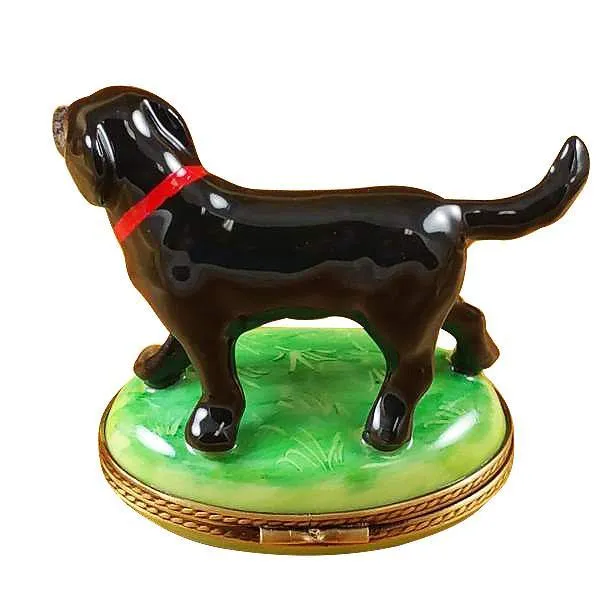 Standing Black Labrador Limoges Box by Rochard™