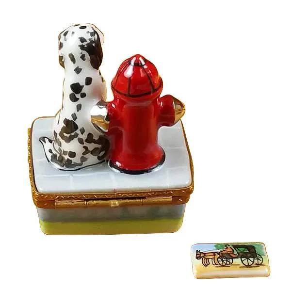 Dalmatian By Fire Hydrant Limoges Box by Rochard™