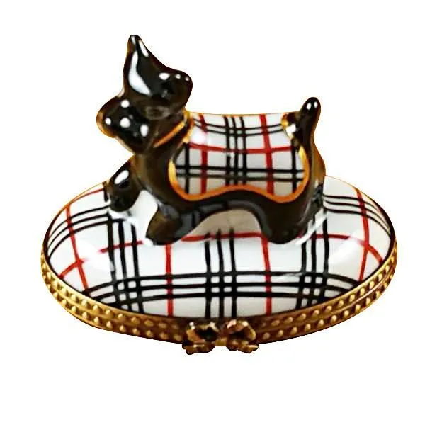Scottish Terrier - Burberry Limoges Box by Rochard™