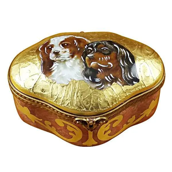 King Charles Spaniels Limoges Box by Rochard™