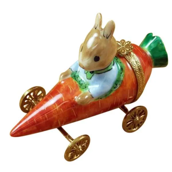 Rabbit in Carrot Car Limoges Box by Rochard™