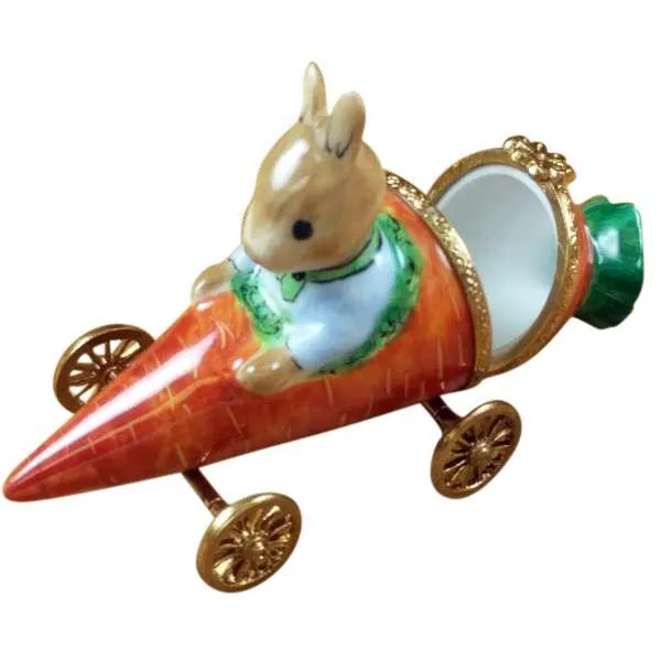 Rabbit in Carrot Car Limoges Box by Rochard™