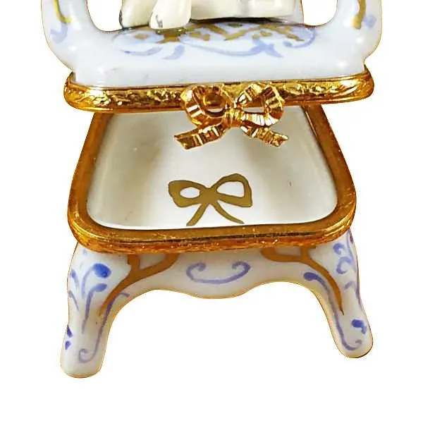 Pug On Armchair Limoges Box by Rochard™