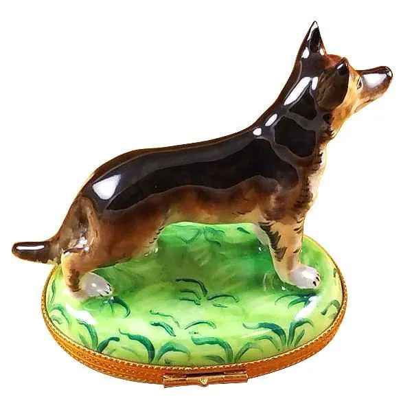 German Shepherd Limoges Box by Rochard™