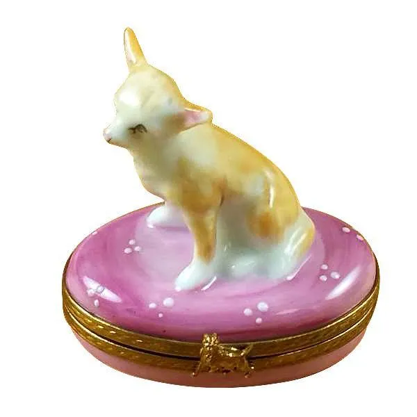 Chihuahua On Pink Base Limoges Box by Rochard™