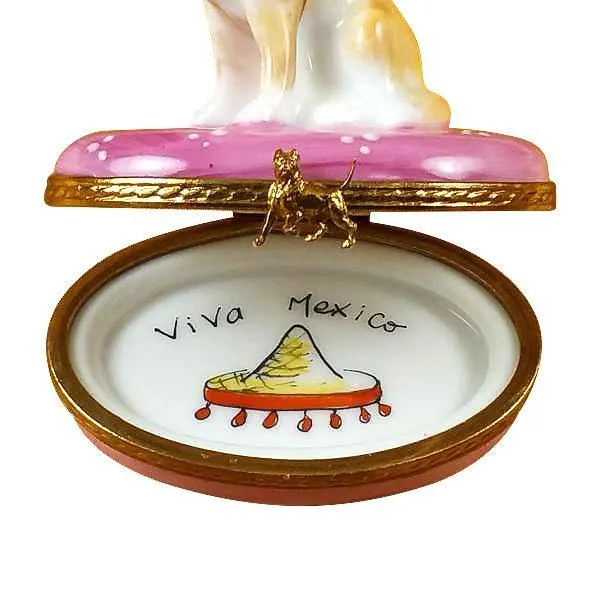 Chihuahua On Pink Base Limoges Box by Rochard™