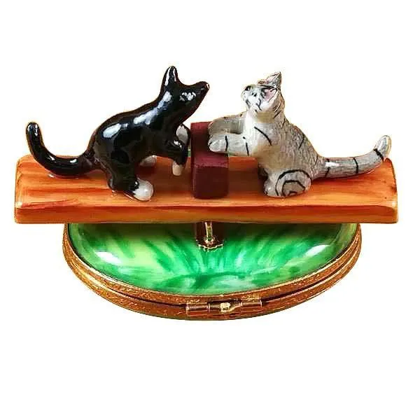 See Saw Cats Limoges Box by Rochard™