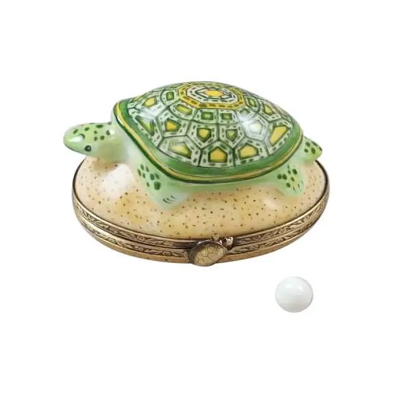 Turtle on Sand with Egg Limoges Box by Rochard™