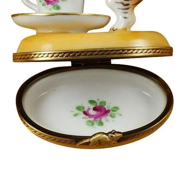 Cat With Milk Limoges Box by Rochard™