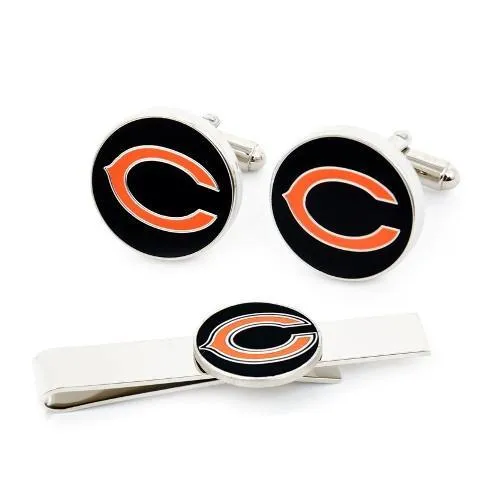 Chicago Bears Cufflinks and Tie Bar Gift Set