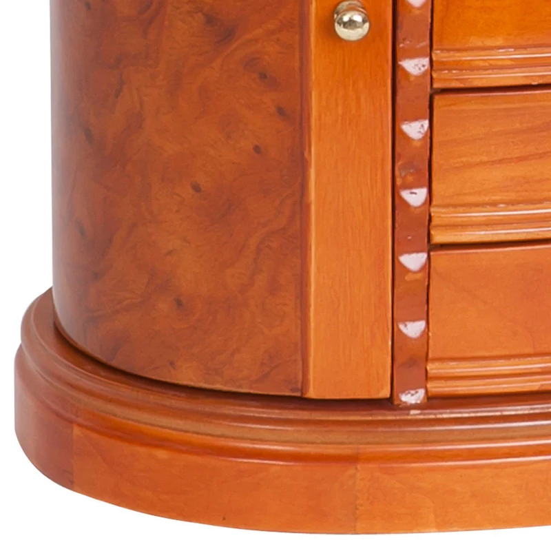 Trinity Upright Jewelry Box in Burlwood Oak