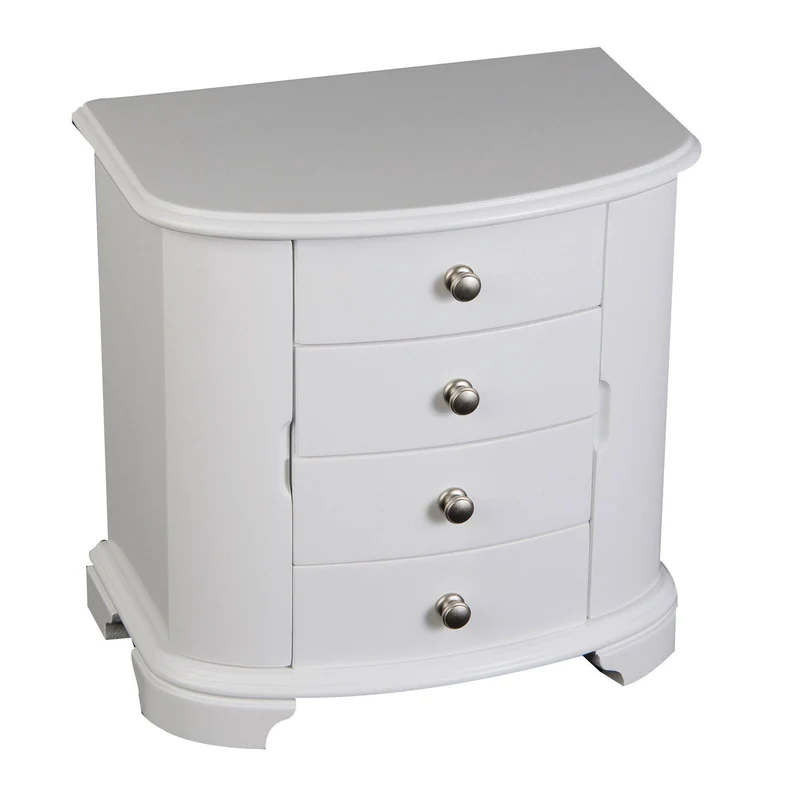 Kaitlyn - Upright Musical Jewelry Box in White
