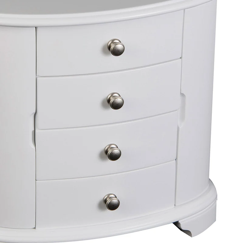 Kaitlyn - Upright Musical Jewelry Box in White
