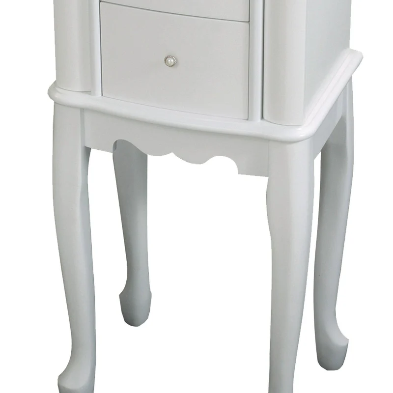 "Alexis" Jewelry Armoire in Eggshell Finish