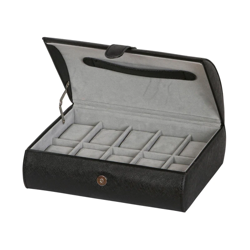 Parker Faux Leather Black Watch Case