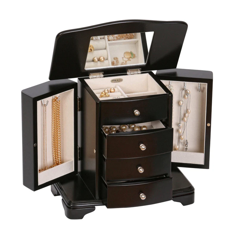 Dane Wooden Jewelry Box in Java Finish