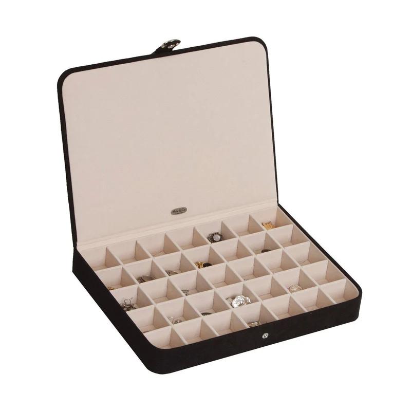 Cameron Plush Fabric Jewelry Box and Ring Case