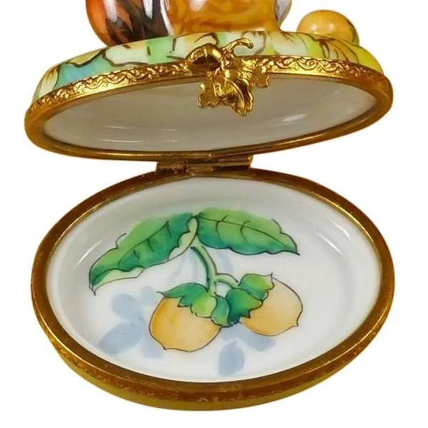 Squirrel In Field With Acorn Limoges Box by Rochard™