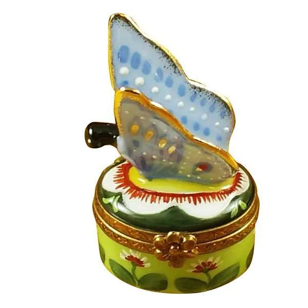 Butterfly Blue-Gold Limoges Box by Rochard™