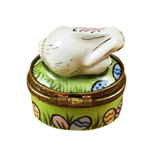 Mini Rabbit with Easter Eggs Limoges Box by Rochard™