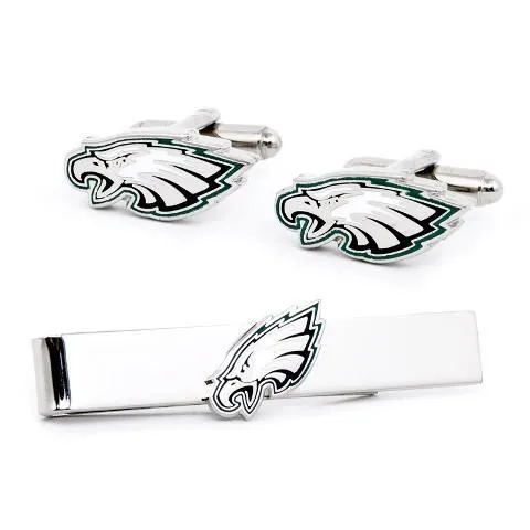 Philadelphia Eagles Cufflinks and Tie Bar Gift Set