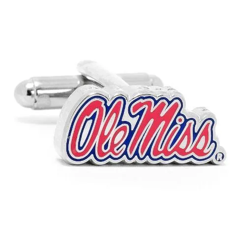 Ole Miss University Rebels Enamel Cufflinks