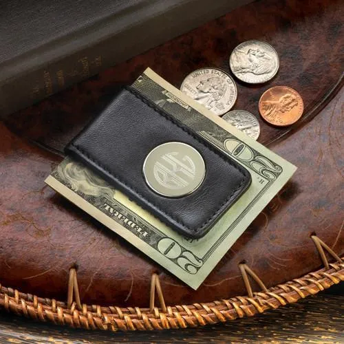 Leather Personalized Magnetic Money Clip