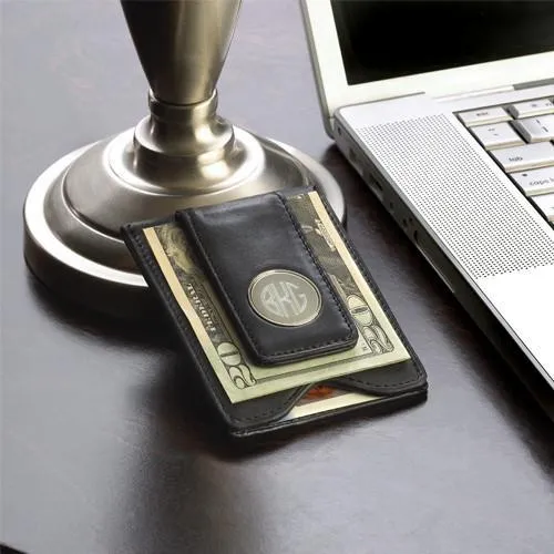 Leather Personalized Wallet and Money Clip