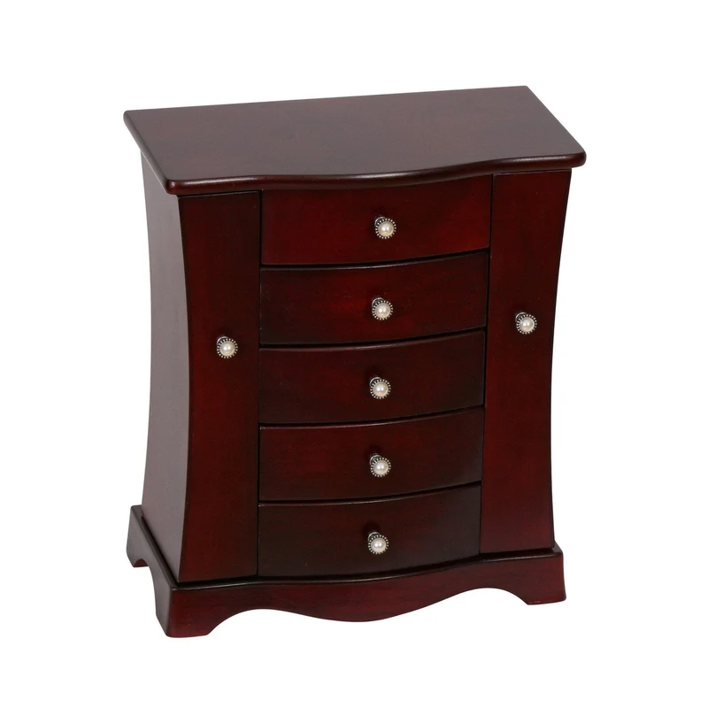 Bette - Upright Jewlery Box in Mahogany Finish