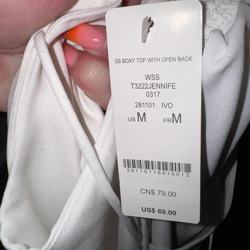 Open back boxy top