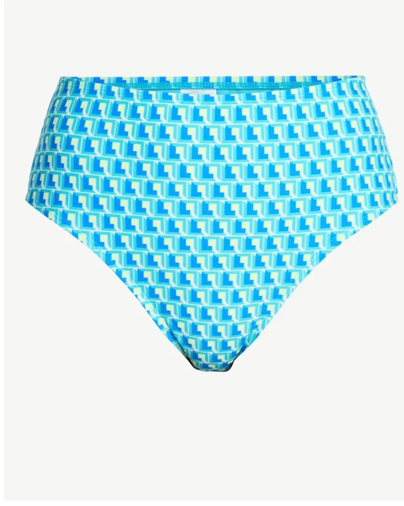 High waisted geo print bikini