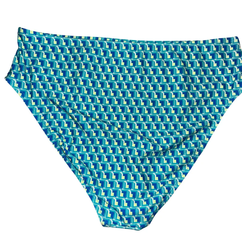 High waisted geo print bikini