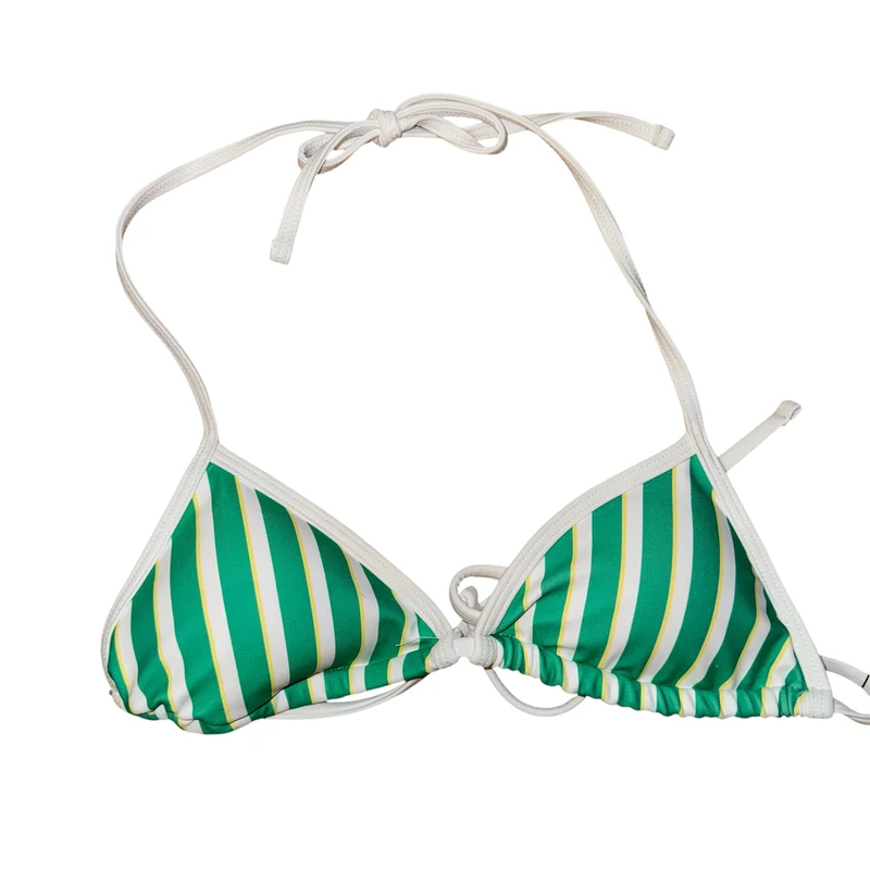 Sporty stripe bikini set
